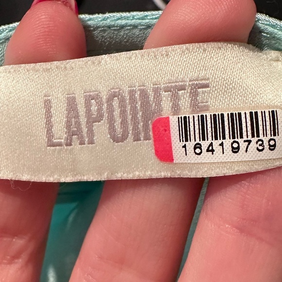 Lapointe Blue Satin Halter Gown Long Dress Size 2 - Picture 4 of 13